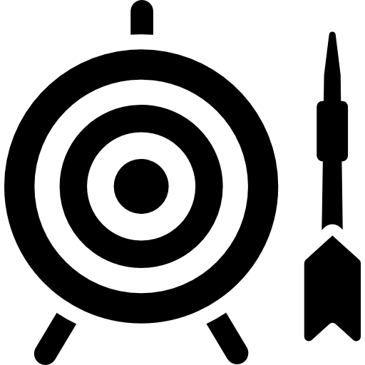 Dart and target of concentric circles
